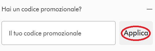 come applicare codice promo dyson