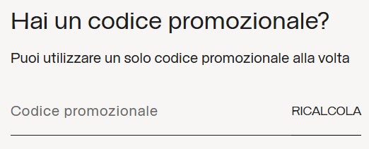 inserire un codice sconto colmar