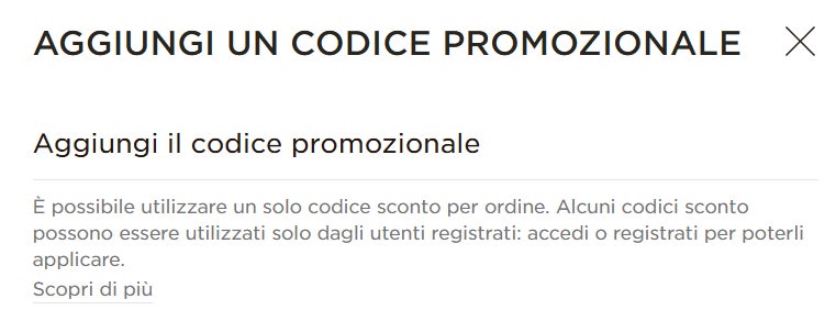 inserire un codice promo pandora