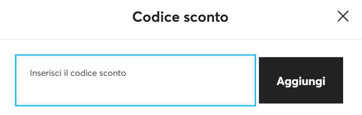 inserire un codice sconto escarpe