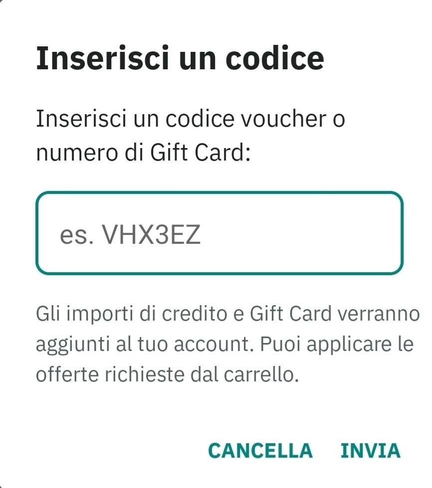 inserire un codice sconto deliveroo