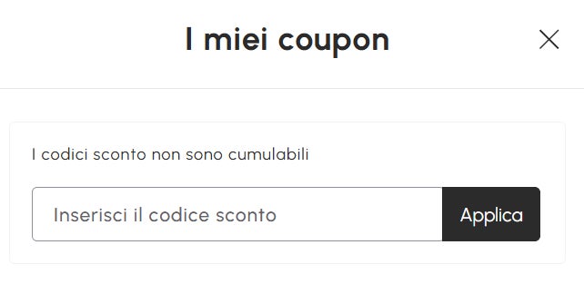 inserire un codice sconto aosom