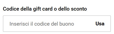 inserire un codice sconto notino