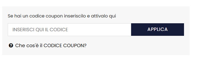 inserire un codice sconto bluespirit