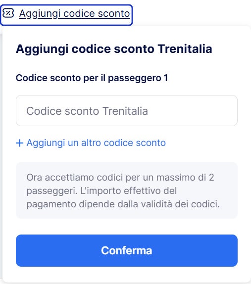 come inserire un codice sconto trainpal